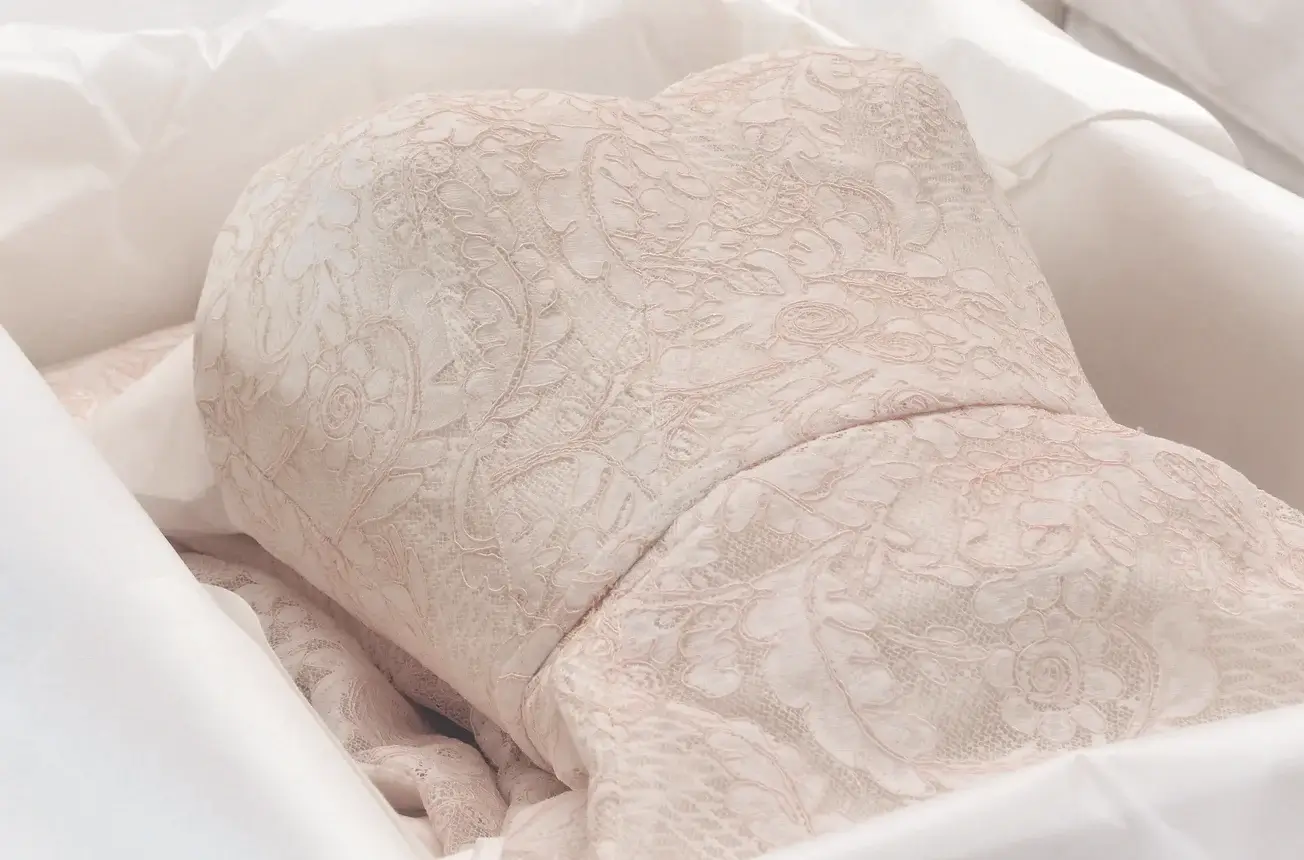 wedding dress in a box