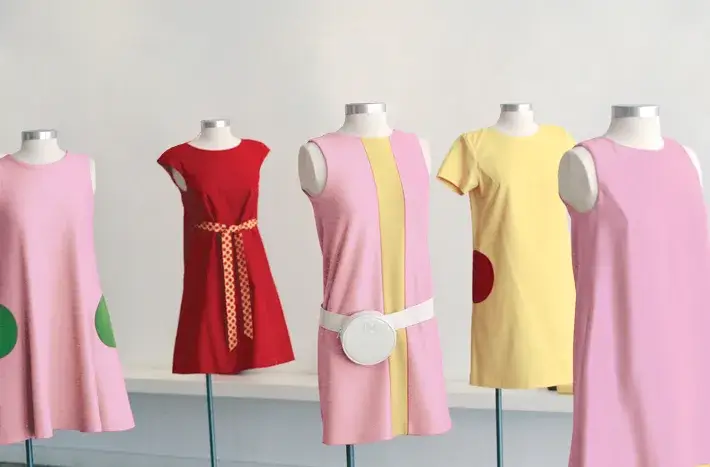 multiple dress on mannequins